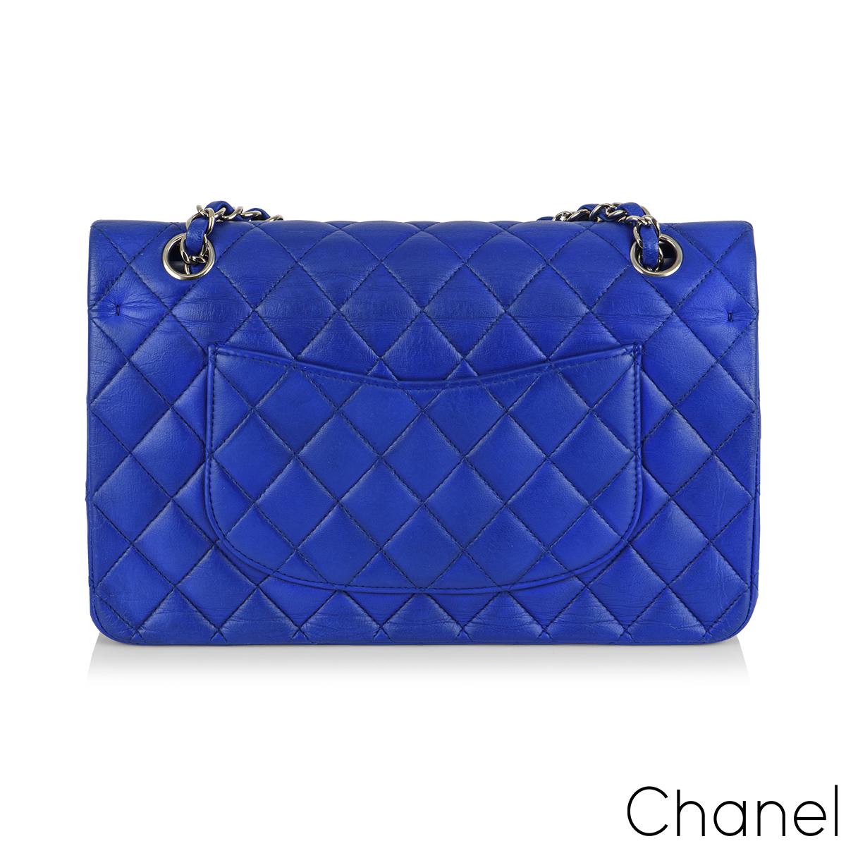 Chanel Classic Double Flap Bag Quilted Lambskin Small Blue 2258301